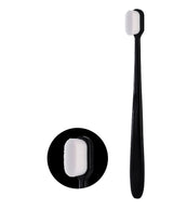 Portable soft-bristled toothbrush, single tube, home care toothbrush with plush bristles.